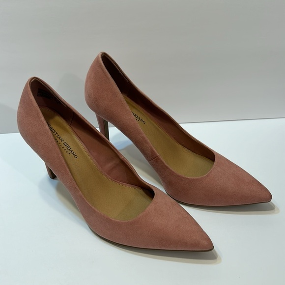 Christian Siriano for Payless Pink Suede Heels Women’s 13W - Picture 2 of 4